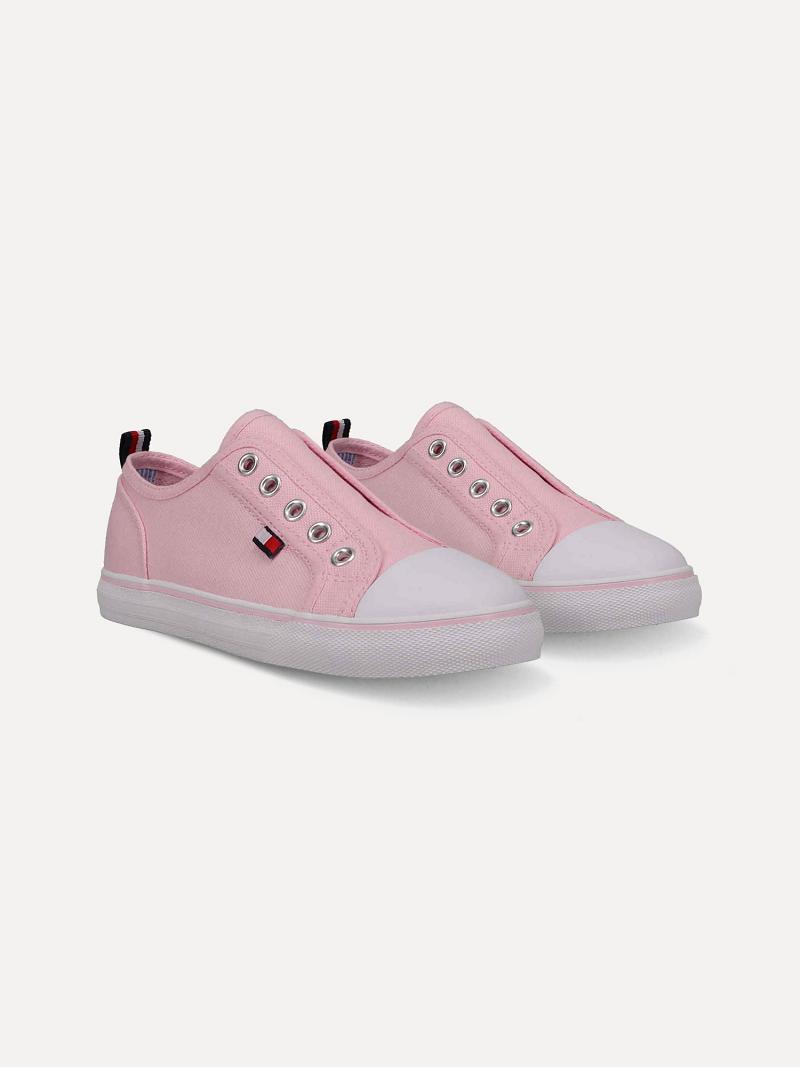 Lány Tommy Hilfiger Kids’ Pink Laceless Tornacipő Rózsaszín | HU 1993NWY